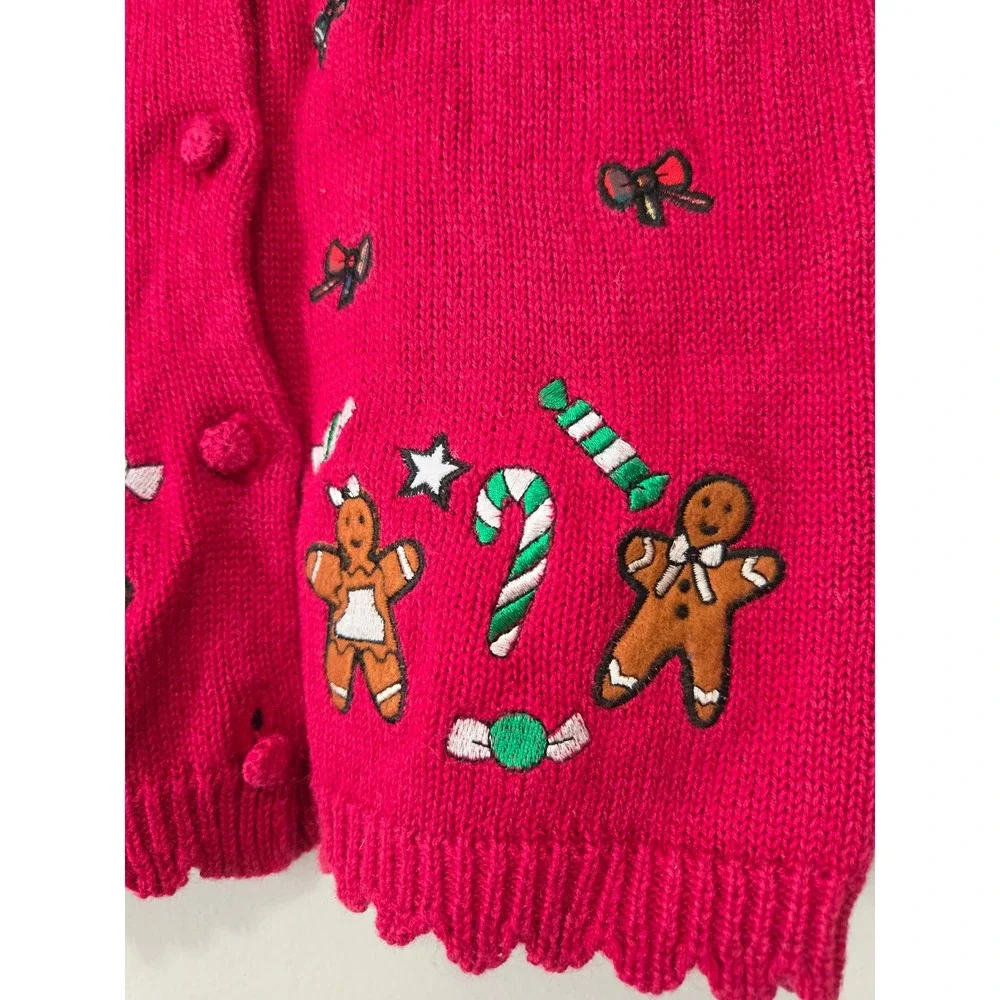 J Khaki Kids Red Gingerbread Christmas Sweater Vest Toddler 3T Holiday Knit‎